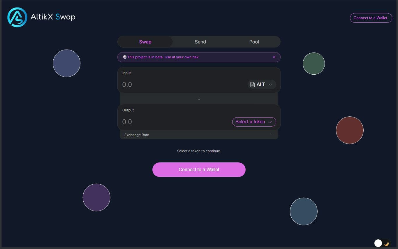 Altikx Swap: DeFi · Web3