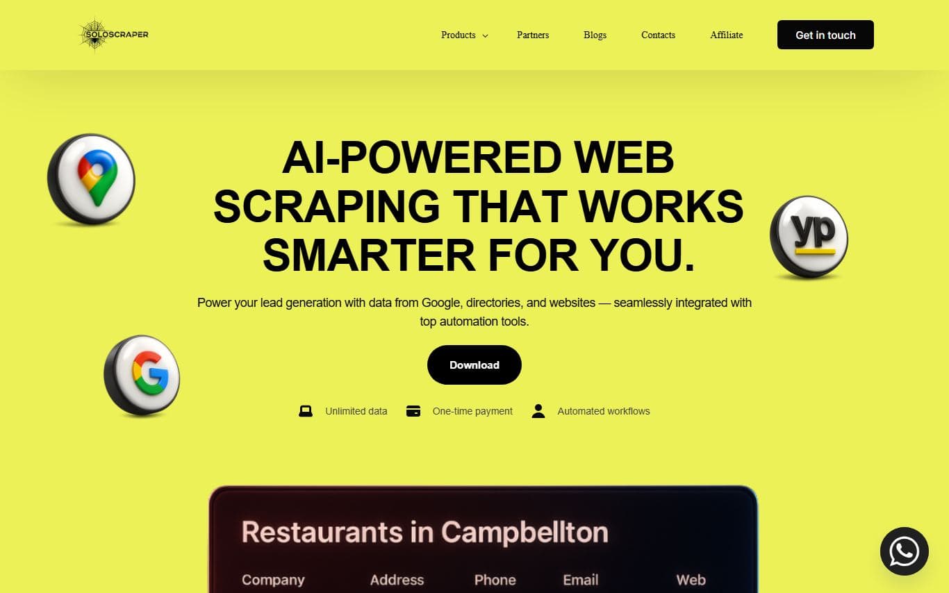 SoloScraper: Automation · SaaS