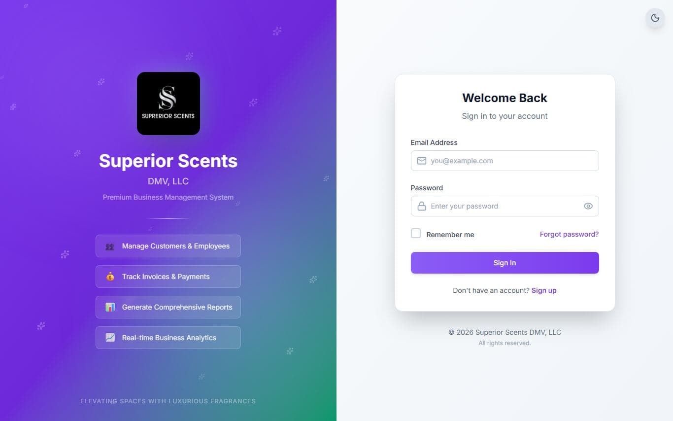 Superior Scents Billing: Billing System
